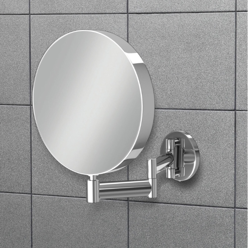 Close up product image of the HIB Helix Round Magnifying Mirror